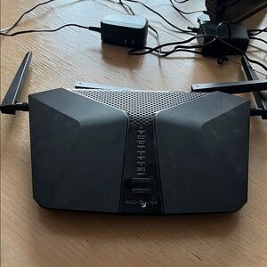 Black Wireless Router